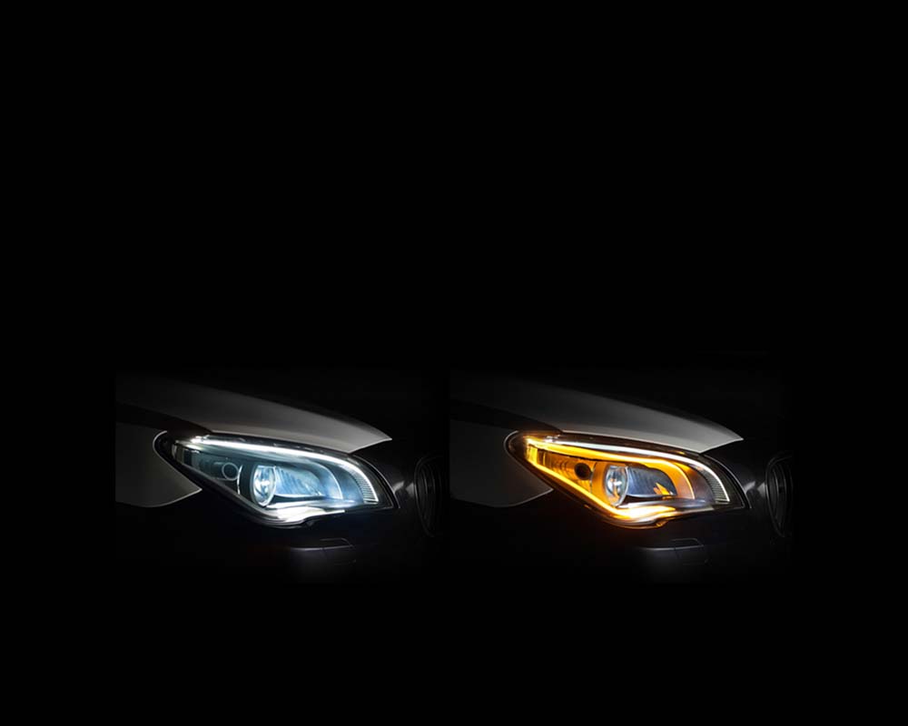 高性能LED车灯 移动端海报图片
