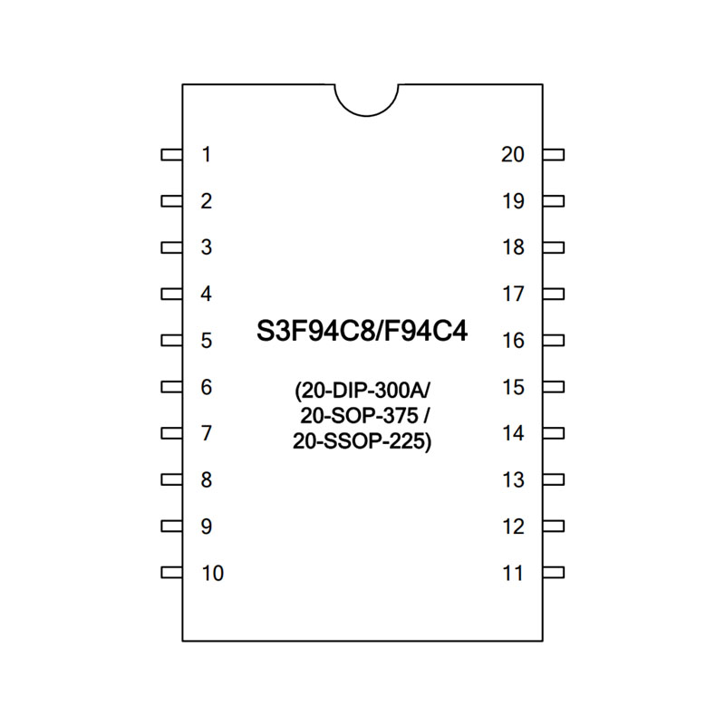 S3F94C4XZZ,三星/IXYS单片机封装图