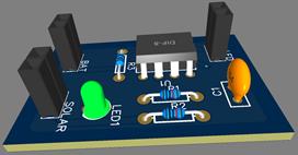 DIP8封装芯片PCB 3D设计效果图