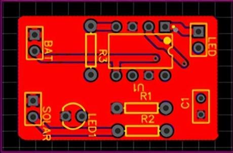 DIP8封装芯片PCB设计图