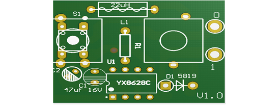 YX8628H 八功能太阳能LED灯串双开关轻触_自锁共用线路PCB方案应用方案封面图