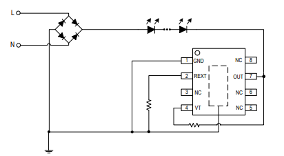高压线性恒功率芯片型号SM2091EKG应用电路图
