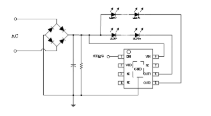 单线SID高压线性智能照芯片SM2112E应用电路图