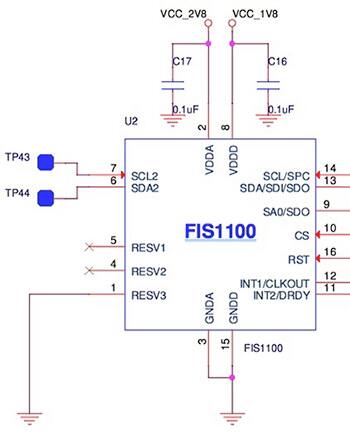 ON Semiconductor FIS1100 集成式传感器原理图